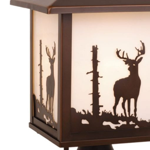Bryce 8" Deer Outdoor Post Light Burnished Bronze
