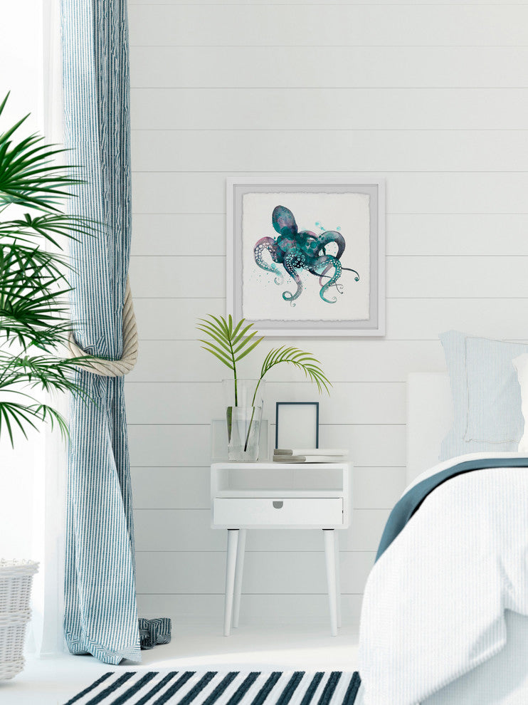 "Tentacles I" Framed Painting Print, 24"x24"