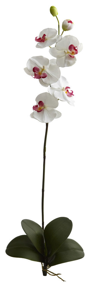 Nearly Natural 40" Large Orchid Phalaenopsis Artificial Flower (Set of 3), White