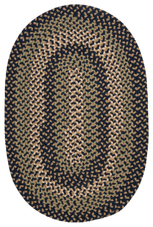 Colonial Mills Brook Farm BF53 Bluestone Traditional Area Rug, Round 6'x6'