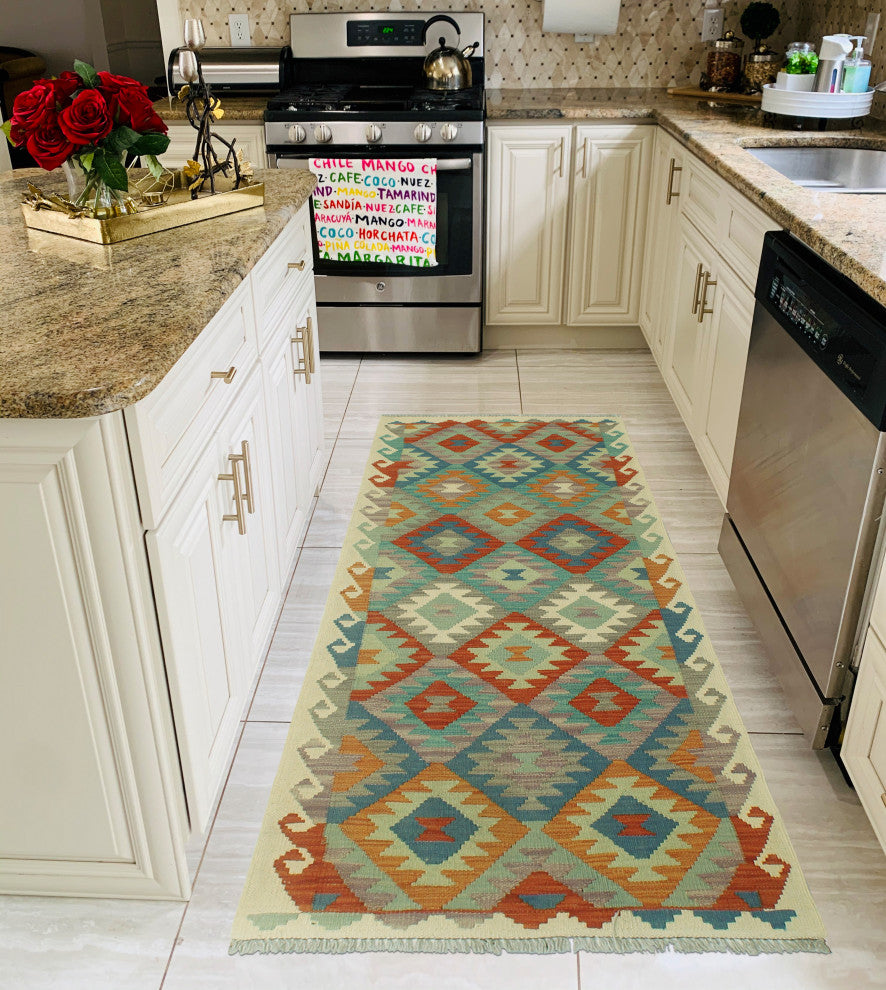 Sangat Kilim Aqela Ivory Runner
