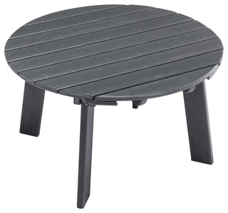 32''D Patio Outdoor Round Coffee Tables, Adirondack Table, Grey