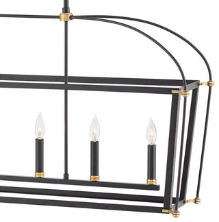 Hinkley Lighting 4054 Selby 6 Light 48"W Taper Candle Linear - Black