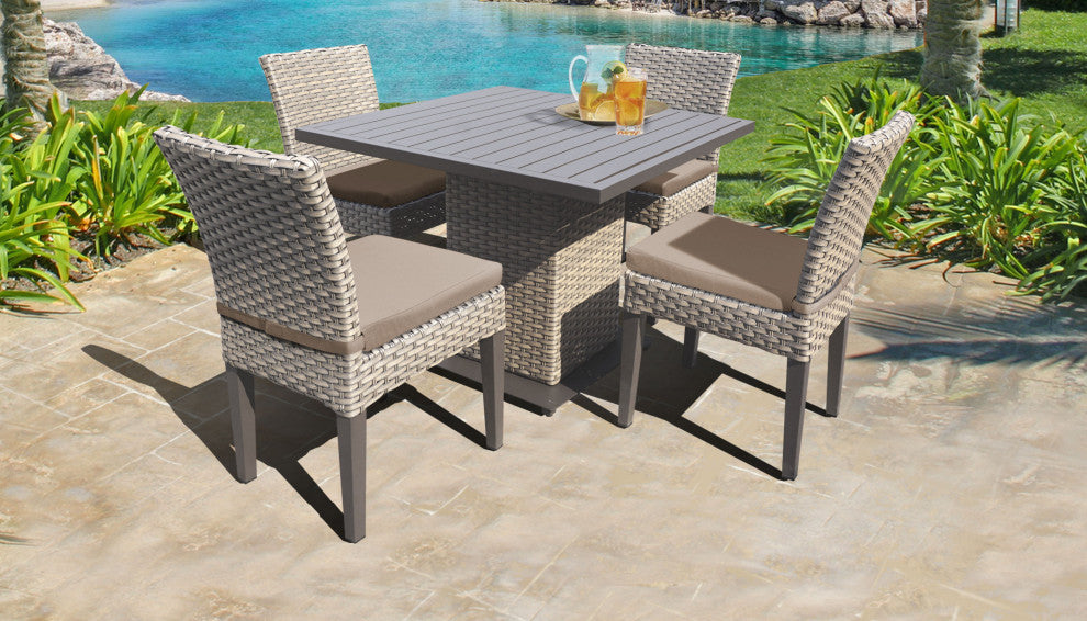 Florence Square Dining Table with 4 Chairs Wheat