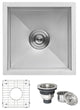 Ruvati RVH7113 13x15" 16 Gauge Zero Raduis Bar Prep Kitchen Sink