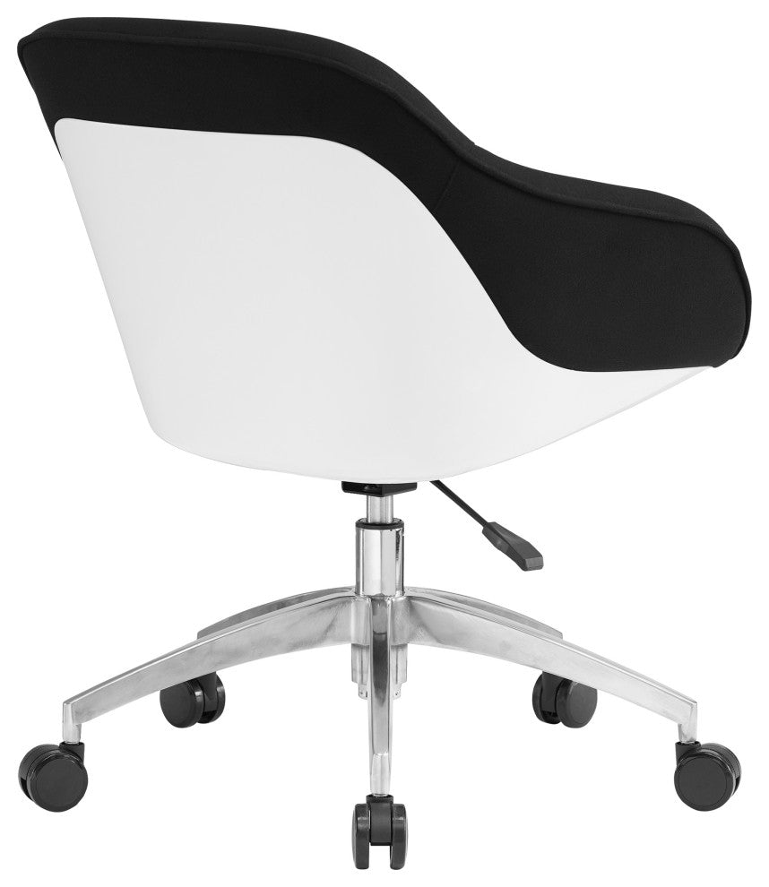 Techni Mobili Home Office Upholstered Task Chair, Black