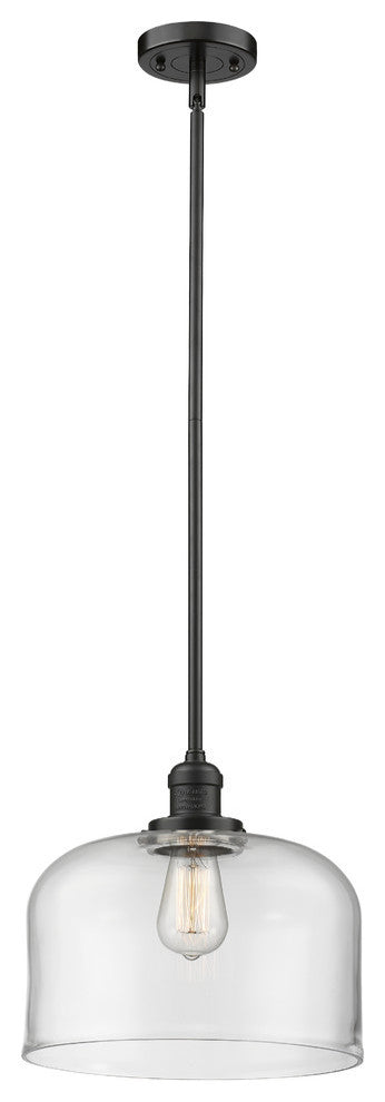 X-Large Bell 1-Light LED Pendant, Oil Rubbed Bronze, Glass: Clear
