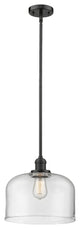 X-Large Bell 1-Light LED Pendant, Oil Rubbed Bronze, Glass: Clear