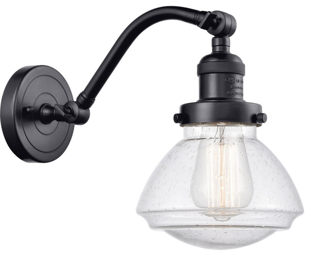INNOVATIONS LIGHTING 515-1W-BK-G324 Olean 1 Light Sconce