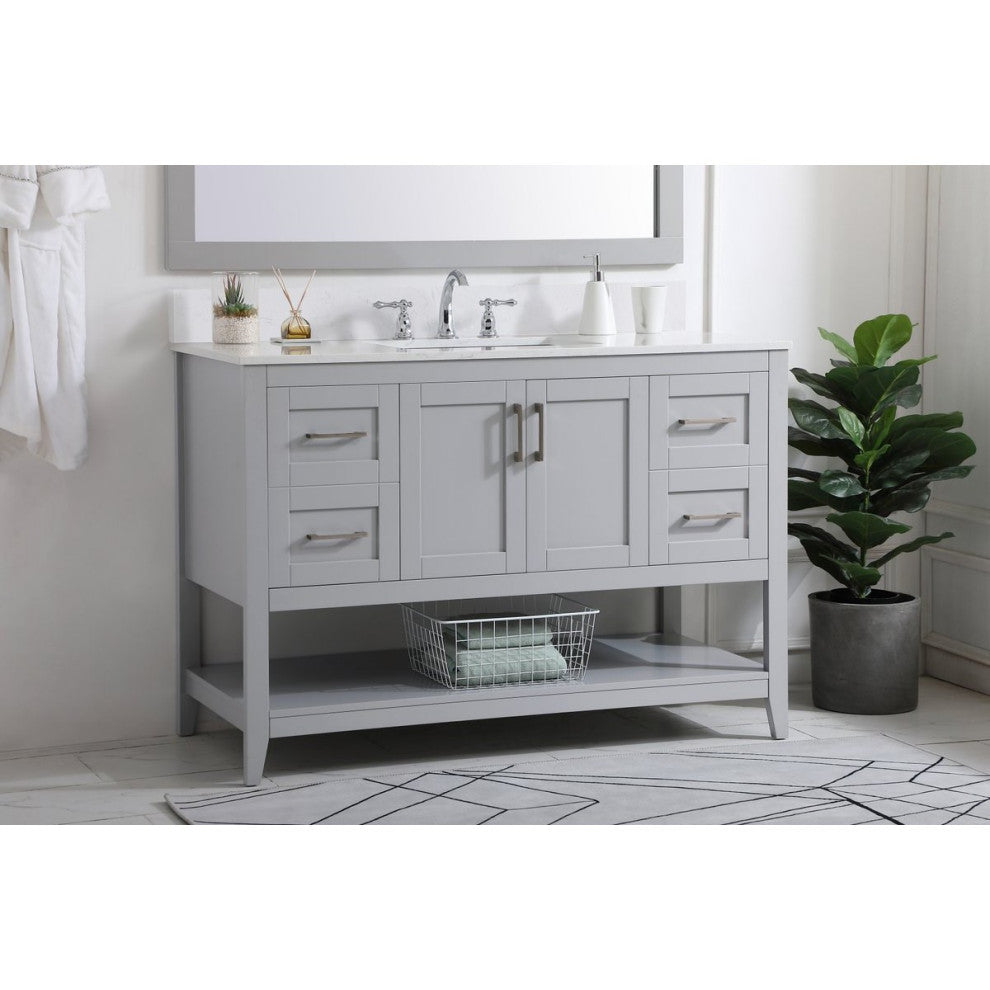 Elegant Decor Aubrey Bathroom Vanity Grey