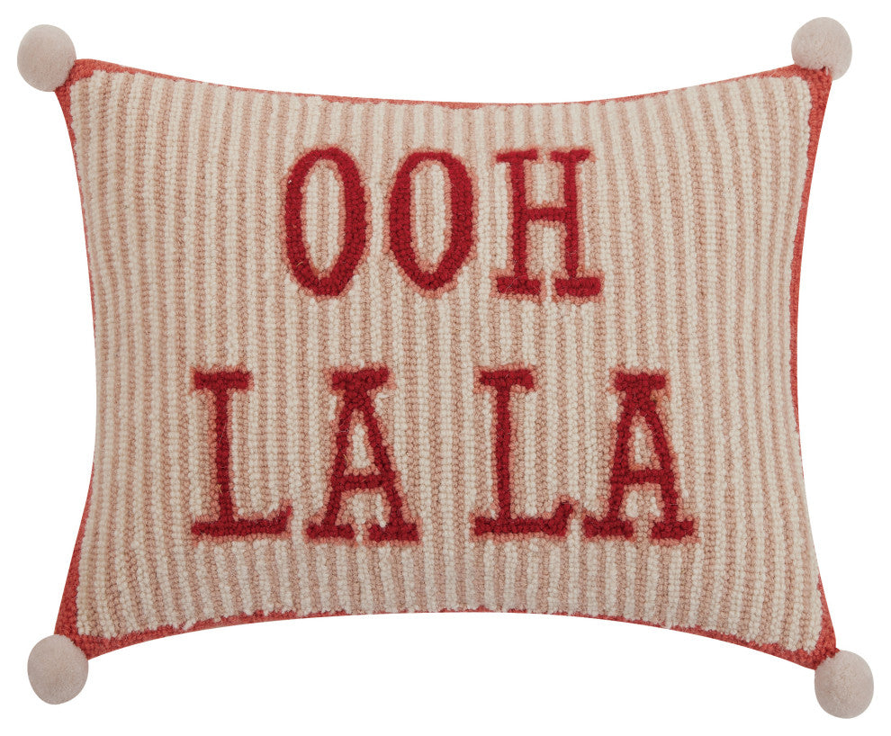 Ooh La La Bird W/ Pom Pom Hook Pillow