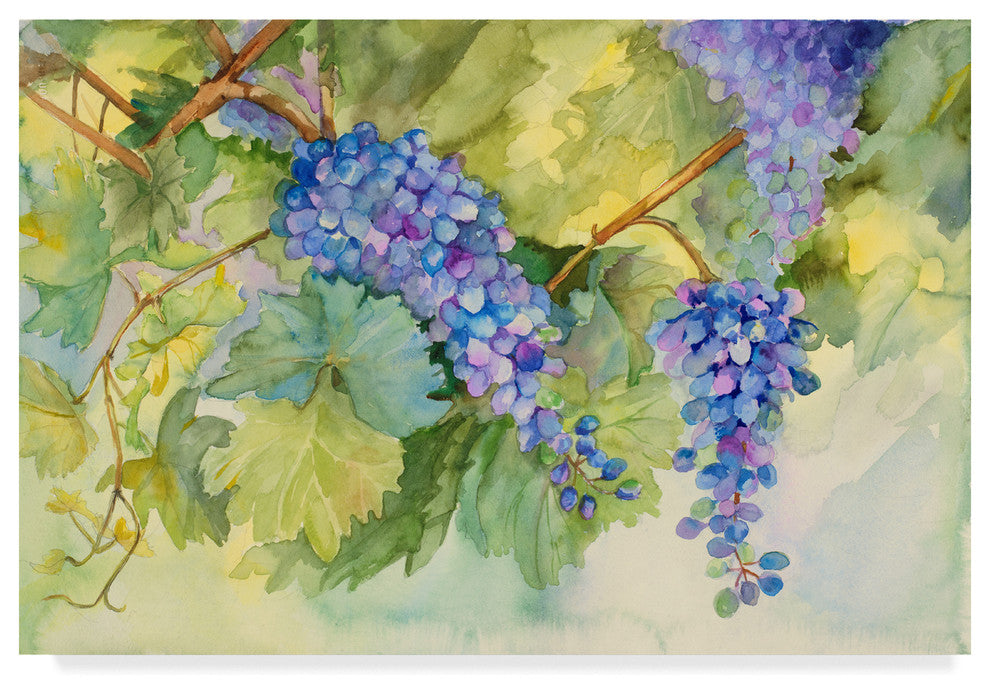 Joanne Porter 'Grape Vineyard' Canvas Art, 24"x16"