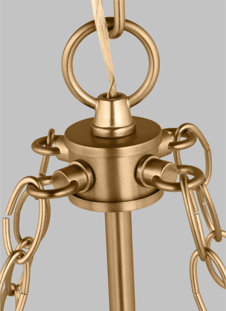 Morrison Small Three Light Lantern, Satin Brass