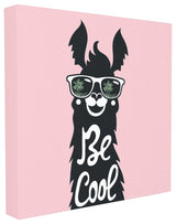 Be Cool Llama with Sunglasses, 17x17, Stretched Canvas Wall Art