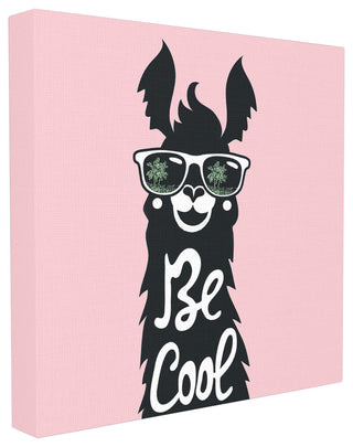 Be Cool Llama with Sunglasses, 17x17, Stretched Canvas Wall Art