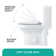 Fine Fixtures Dual-Flush Round One-Piece Toilet, Seat Included, 10" Rough in