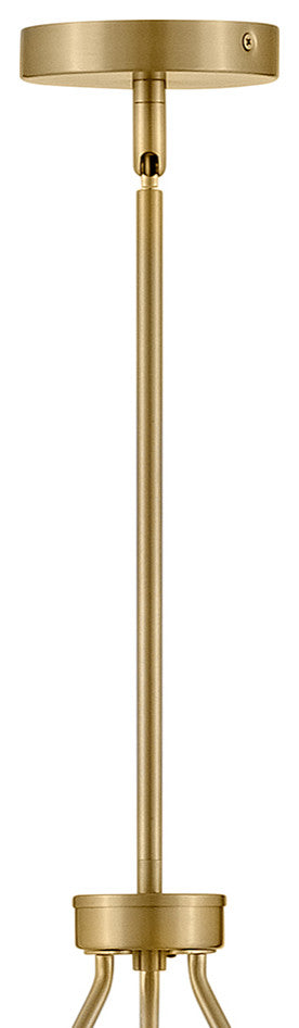 Lark Orla 24" Large Single Tier Chandelier, Lacquered Brass