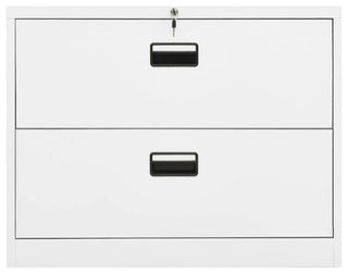 vidaXL Filing Cabinet Home Office File Cabinet Storage Cabinet White Steel