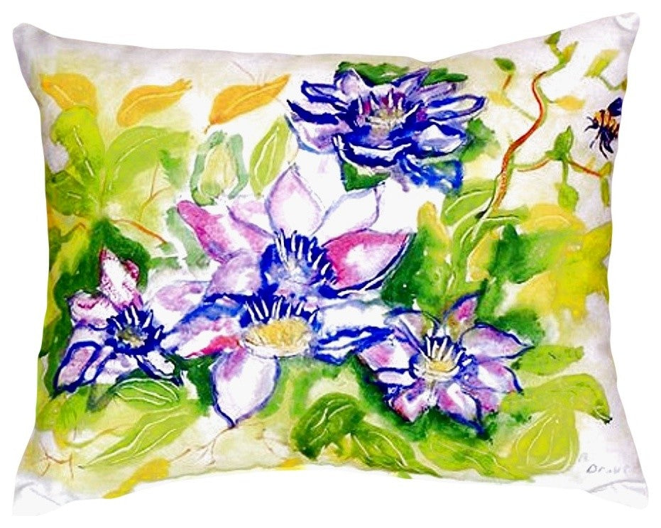 Clematis No Cord Pillow - Set of Two 16x20