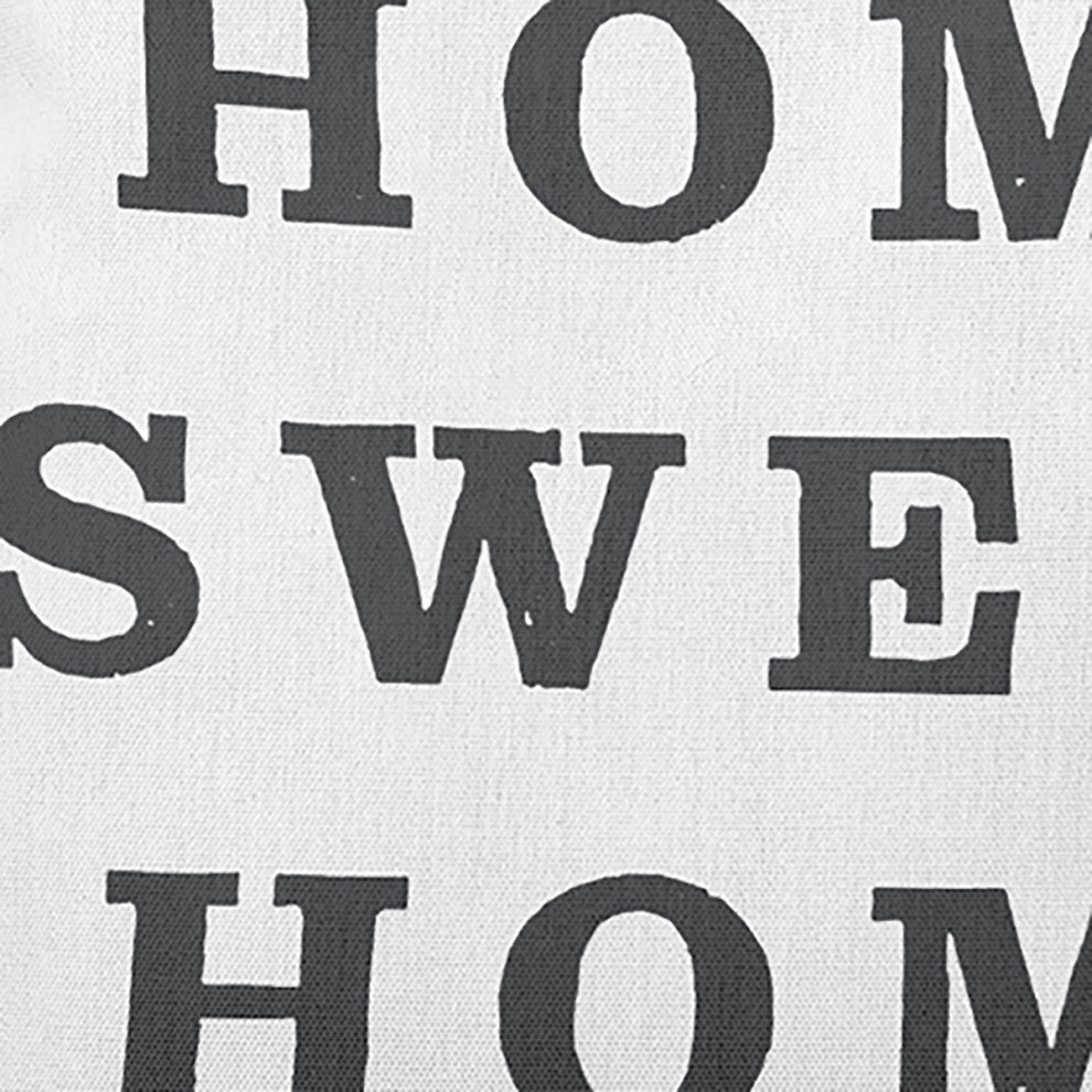 Home Sweet Home Polyester Indoor Pillow, Gray, 14"x20"