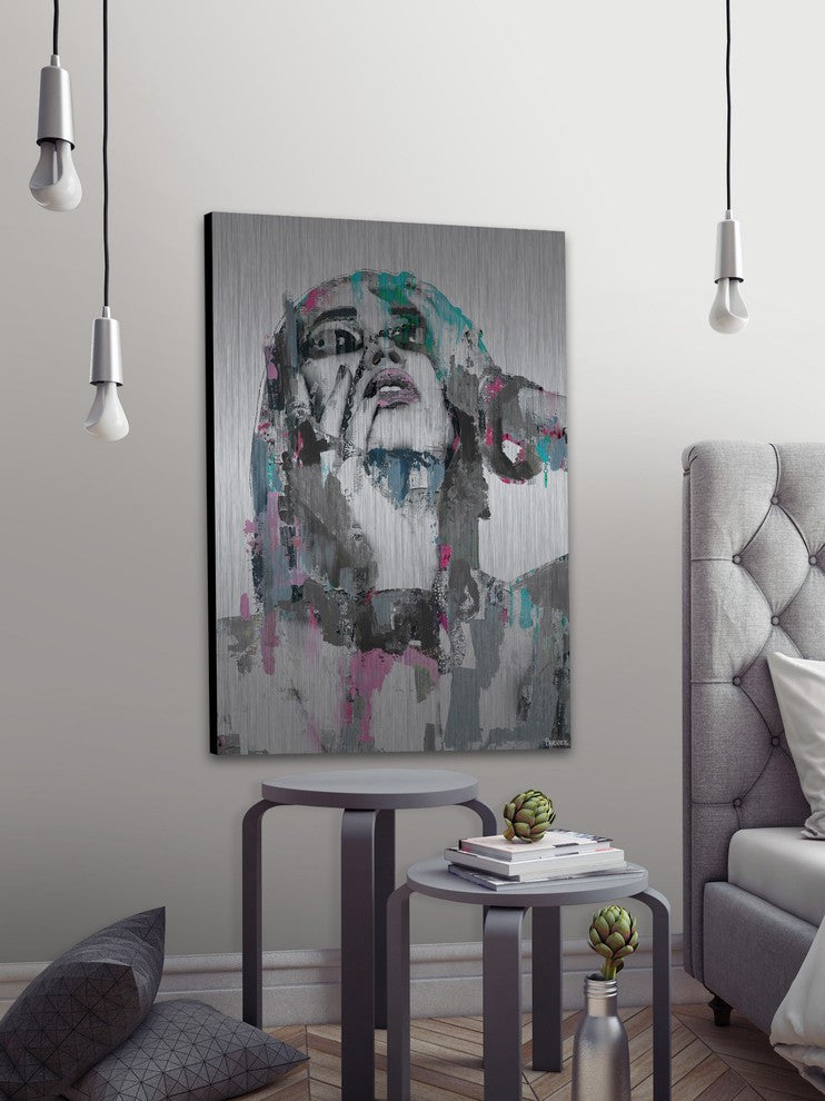 "Bewildered Beauty" Painting Print on Brushed Aluminum, 40"x60"