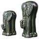 Uttermost Green Elephants Figurines in Dark Green Ceramic