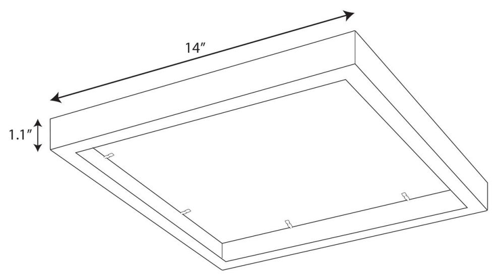 Everlume Collection Black 14" Square Trim Ring