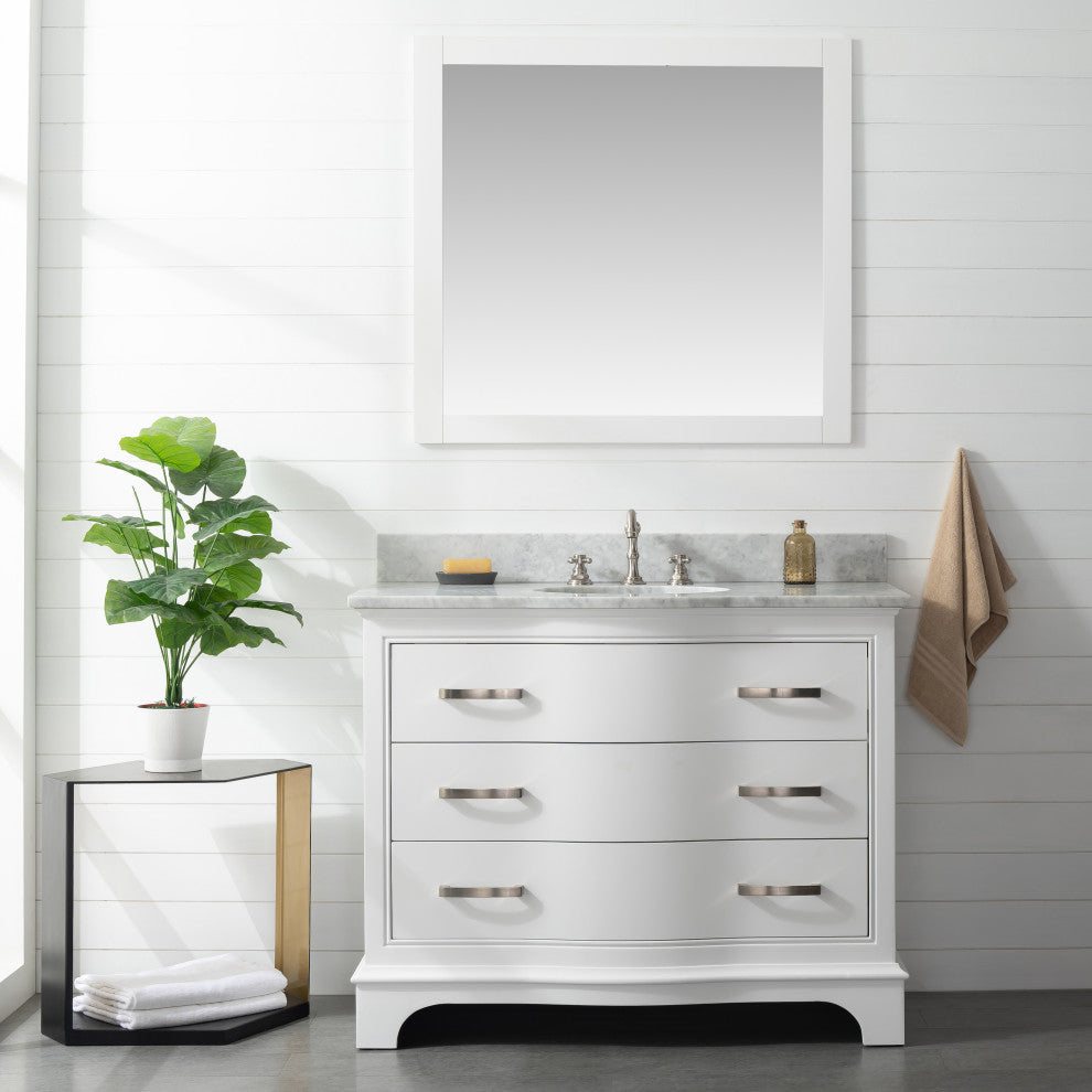 Monroe 42" Bathroom Vanity, White