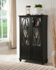 Mullac Wood Curio Bookcase, Black