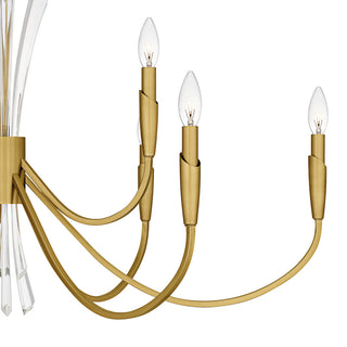 Quoizel CCY5040 Cecily 9 Light 40"W Crystal Candle Style - Brushed Gold