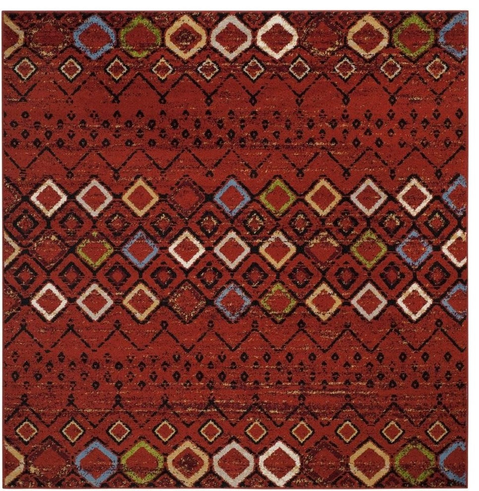 Safavieh Amsterdam Ams108D Rug, Terracotta/Multi, 6'7"x9'2"