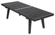 Pemberly Row Mid-Century Inwood Platform Bench in Black - 4 Feet