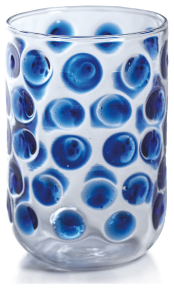 Abbeville Blue Glass Tumblers, Set of 4