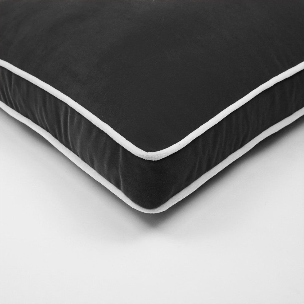 Posh Box Pillow - Charcoal