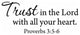 VWAQ Trust In The Lord With All Your Heart 2 Short Version Bible Wall Decal