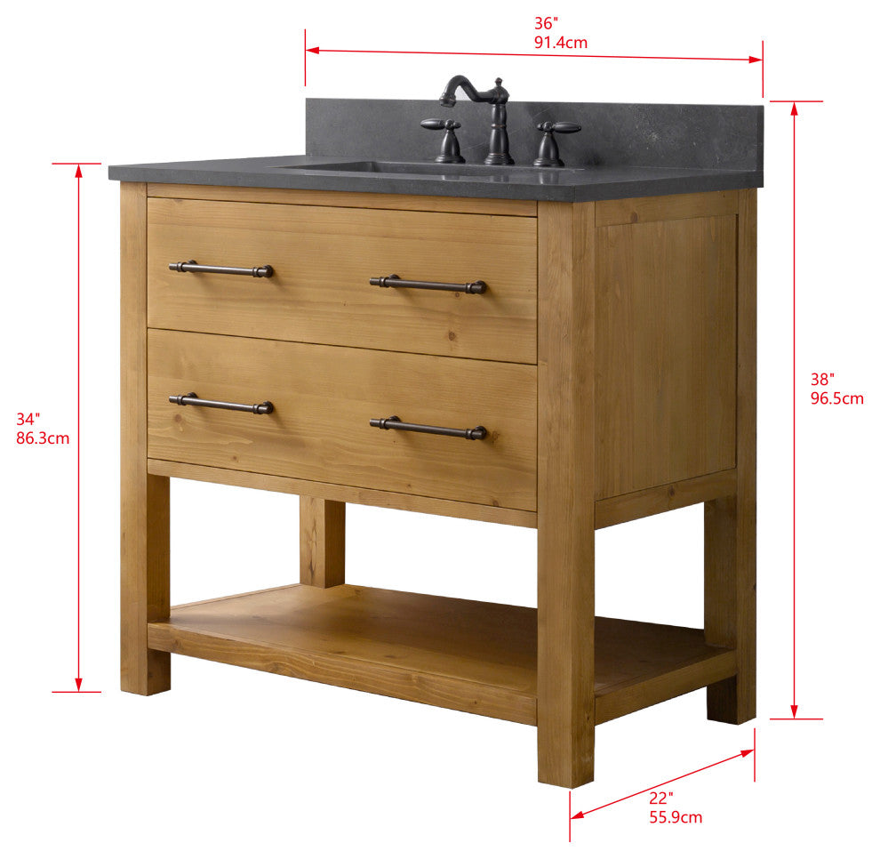 Windwood 36" Bathroom Vanity, Tan