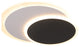 2-Light Unique LED Flush Mount Light Geometric Ceiling Light, Black/White