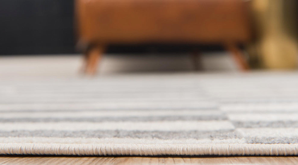 Rug Unique Loom Williamsburg Gray Rectangular 4' 0 x 6' 0