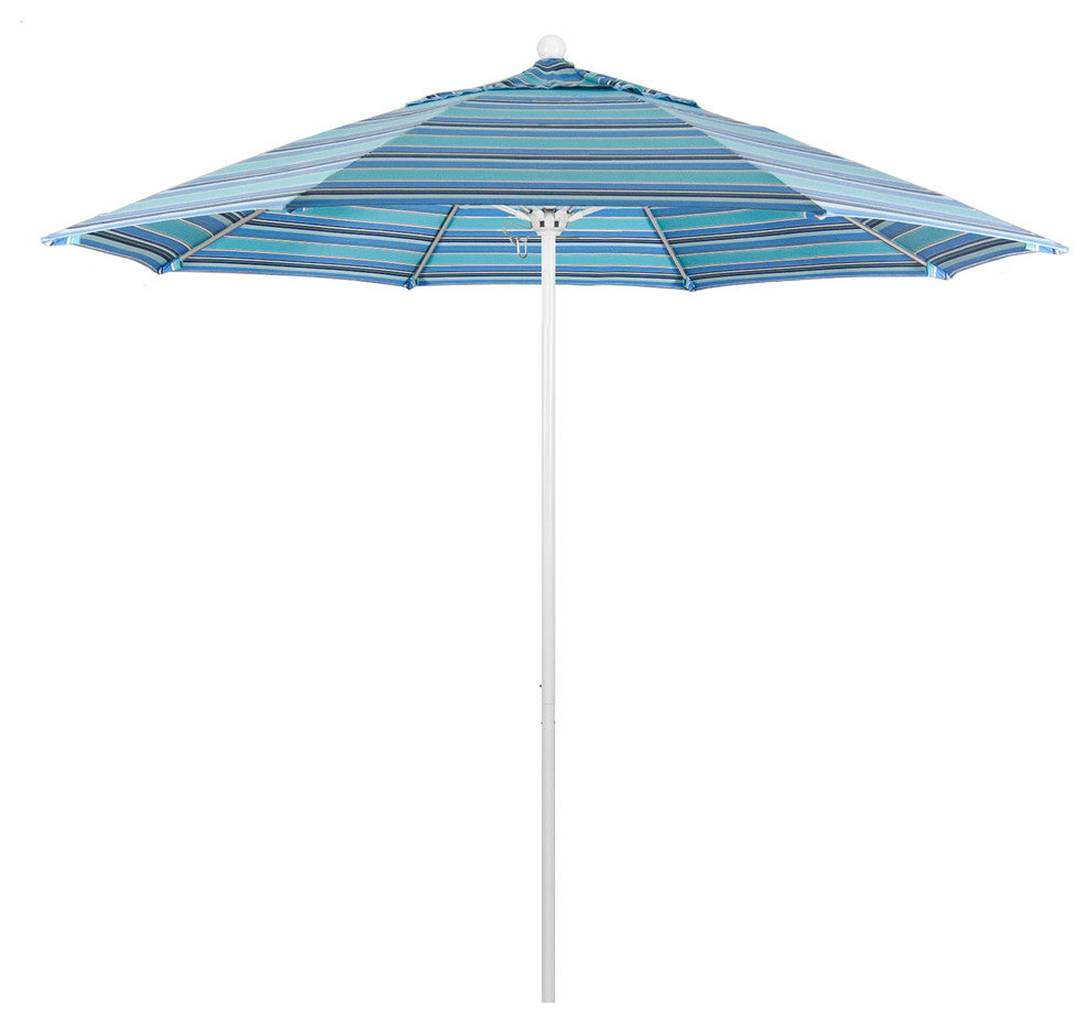 9' Fiberglass Umbrella Pulley OpenWhite, Sunbrella, Dolce Oasis