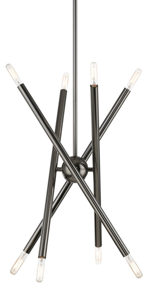 Soho 8 Light Black Chrome Chandelier