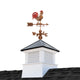 26" Manchester Vinyl Cupola With Copper Bantam Red Rooster Weathervane