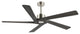 64" Reversible 5-Blade DC Ceiling Fan With Remote Control, Brushed Nickel/Gray