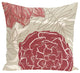 Flowers And Fronds Floral Print Pillow, Brick, 20"x20"