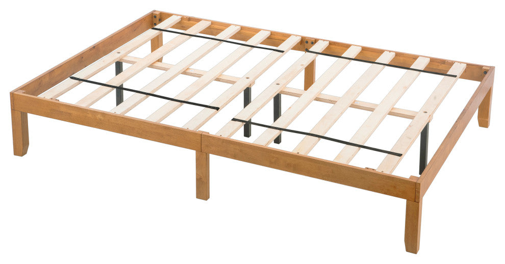 Gewnee Queen Size Wood Platform Bed Frame
