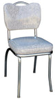 Retro Home Upholstered Handle Back Dining Chair, Gray