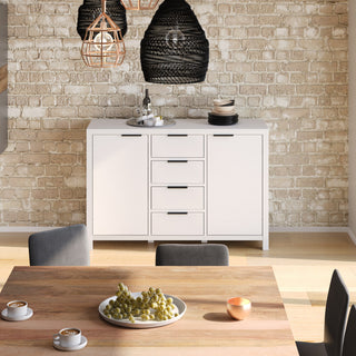 Hollander Solid WOOD Sideboard Buffet, White