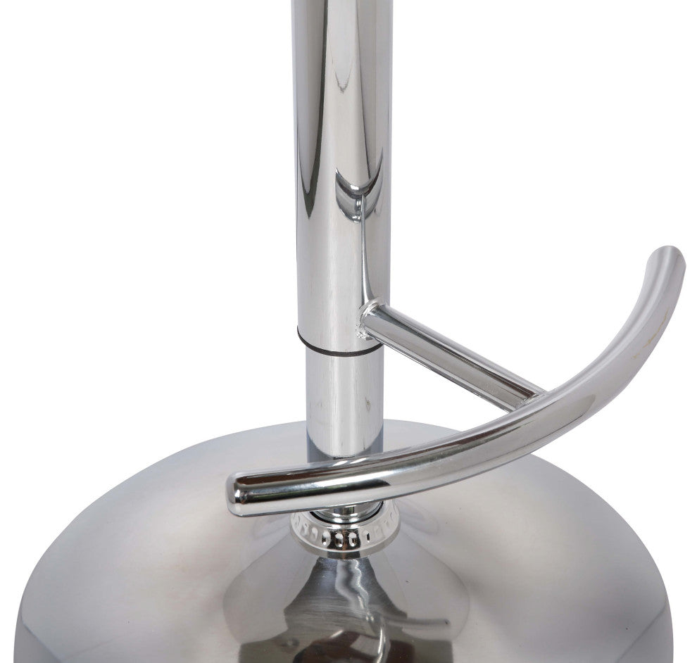 Butterfly Swivel Adjustable Bar Stool, Walnut With Black
