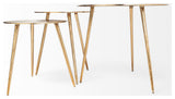 Reva III (Small) Gold Cast Aluminum 3-Legged Round Accent Table