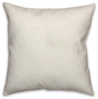 White Diamond Dot Pattern 18x18 Indoor/Outdoor Pillow