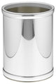 Mylar 10.75" Round Waste Basket, Polished Chrome